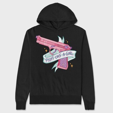 Fight Like A Girl, Hanorac Oversize Barbati (Unisex)