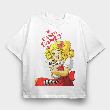 Candy Panda Love, Tricou Oversize Barbati (Unisex)