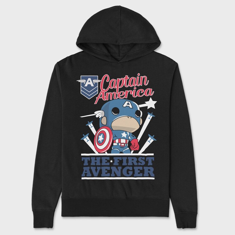 Captain America Avenger, Hanorac Oversize Barbati (Unisex)