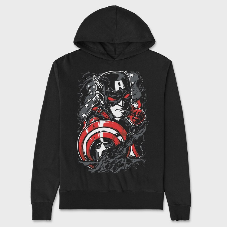Captain America Shield 3, Hanorac Oversize Barbati (Unisex)