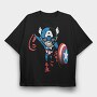 Captain America Shield, Tricou Oversize Barbati (Unisex)