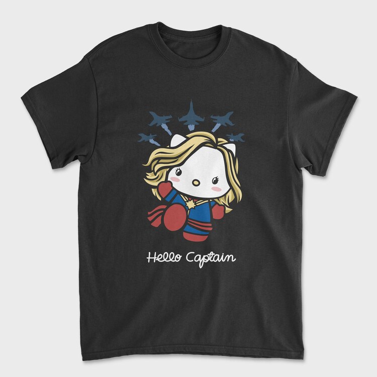 Captain Marvel Chibi, Tricou Barbati (Unisex)