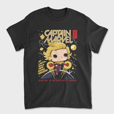 Captain Marvel Comic, Tricou Barbati (Unisex)