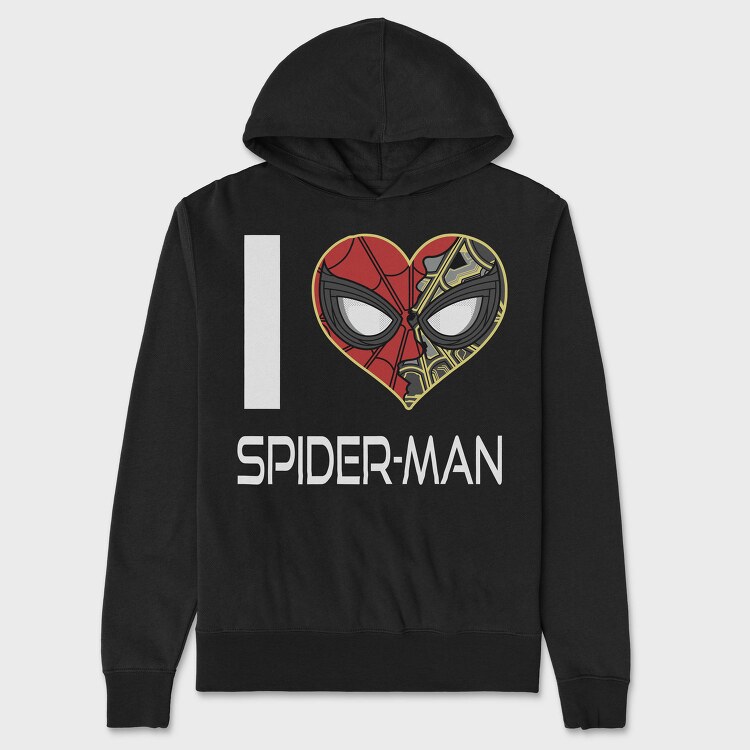 I Heart Spider Man, Hanorac Oversize Barbati (Unisex)