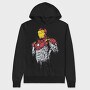 Iron Man Splatter, Hanorac Oversize Barbati (Unisex)