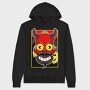 Halloween Devil Grin, Hanorac Oversize Barbati (Unisex)