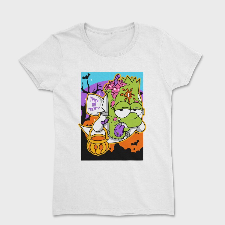 Halloween Zombie Trick Or Treat, Tricou Femei