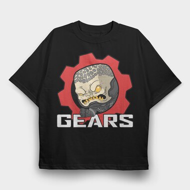 Gears Of War Skull, Tricou Oversize Barbati (Unisex)