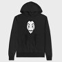 Money Heist Mask Hoodie, Hanorac Oversize Barbati (Unisex)