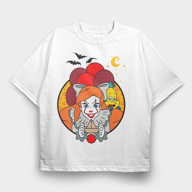 Pennywise Clown Nightmare, Tricou Oversize Barbati (Unisex)