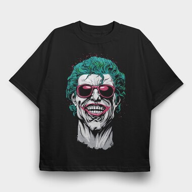 Joker Glasses, Tricou Oversize Barbati (Unisex)