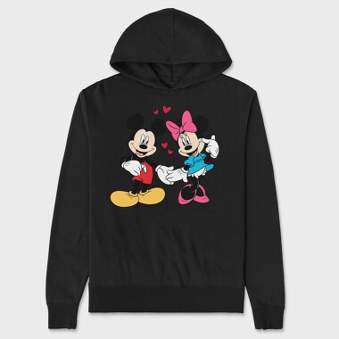 Mickey Minnie Love 1, Hanorac Oversize Barbati (Unisex)