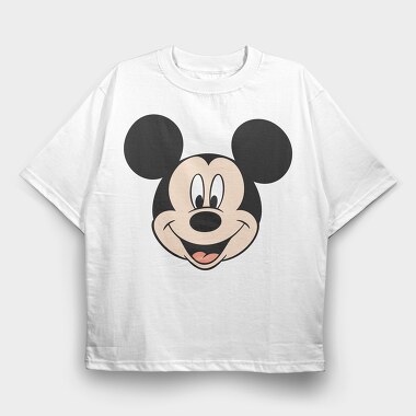 Mickey Mouse Smile 2, Tricou Oversize Barbati (Unisex)
