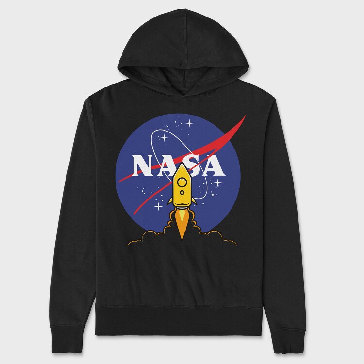 Nasa Rocket Blastoff, Hanorac Oversize Barbati (Unisex)