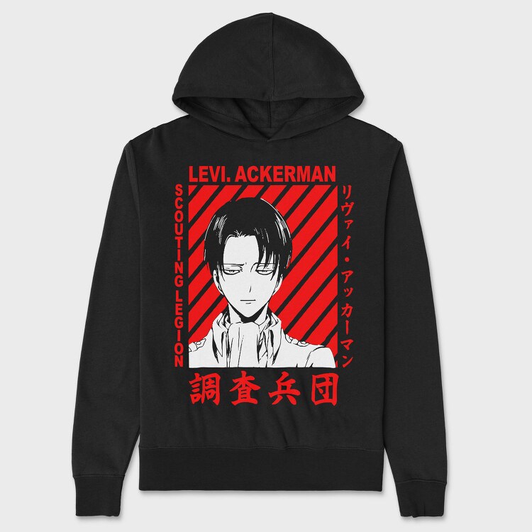 Levi Ackerman Scouting Legion, Hanorac Oversize Barbati (Unisex)