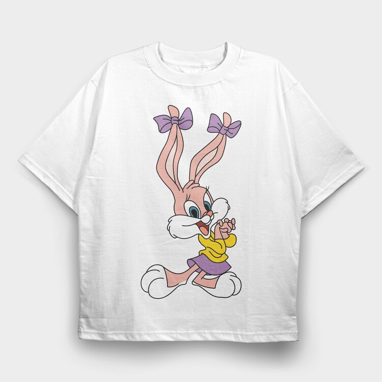 Looney Bunny Bow, Tricou Oversize Barbati (Unisex)