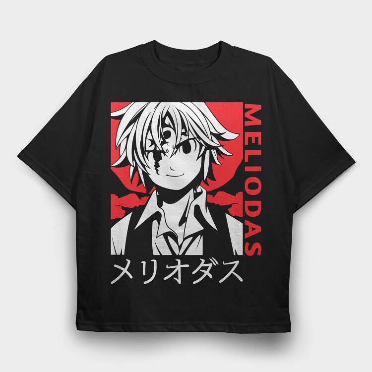 Meliodas Red Dragon, Tricou Oversize Barbati (Unisex)