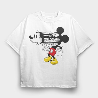 Mickey Mouse Splash, Tricou Oversize Barbati (Unisex)