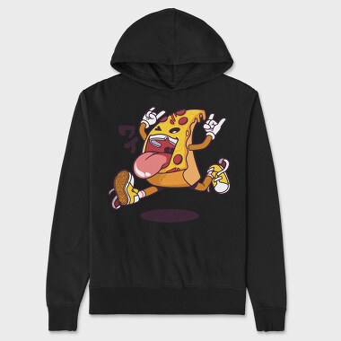 Pizza Rockstar, Hanorac Oversize Barbati (Unisex)