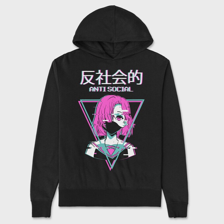 Neon Girl Triangle, Hanorac Oversize Barbati (Unisex)