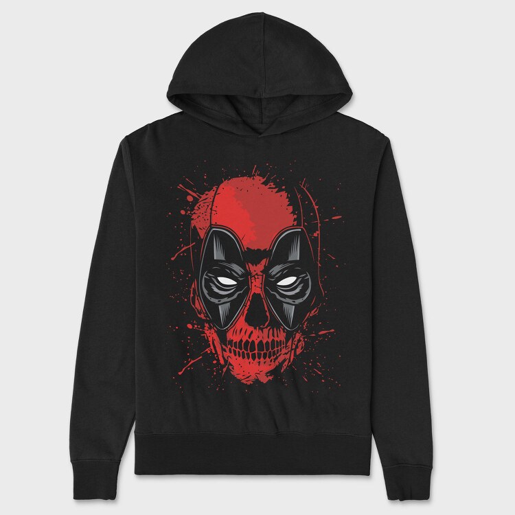 Red Skull Splatter, Hanorac Oversize Barbati (Unisex)