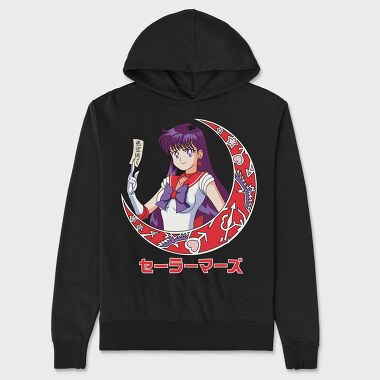 Sailor Mars Moon, Hanorac Oversize Barbati (Unisex)