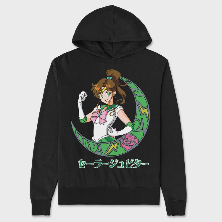 Sailor Moon Green, Hanorac Oversize Barbati (Unisex)
