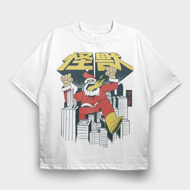 Santa Fist City, Tricou Oversize Barbati (Unisex)