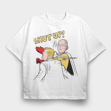 Shut Up Saitama, Tricou Oversize Barbati (Unisex)