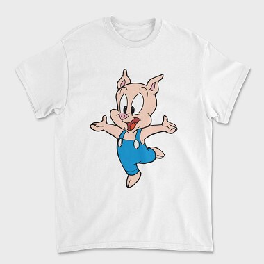 Porky Pig Jump, Tricou Barbati (Unisex)
