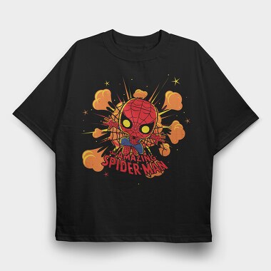 Spiderman Blast, Tricou Oversize Barbati (Unisex)