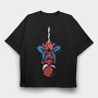 Spiderman Heart Beat, Tricou Oversize Barbati (Unisex)