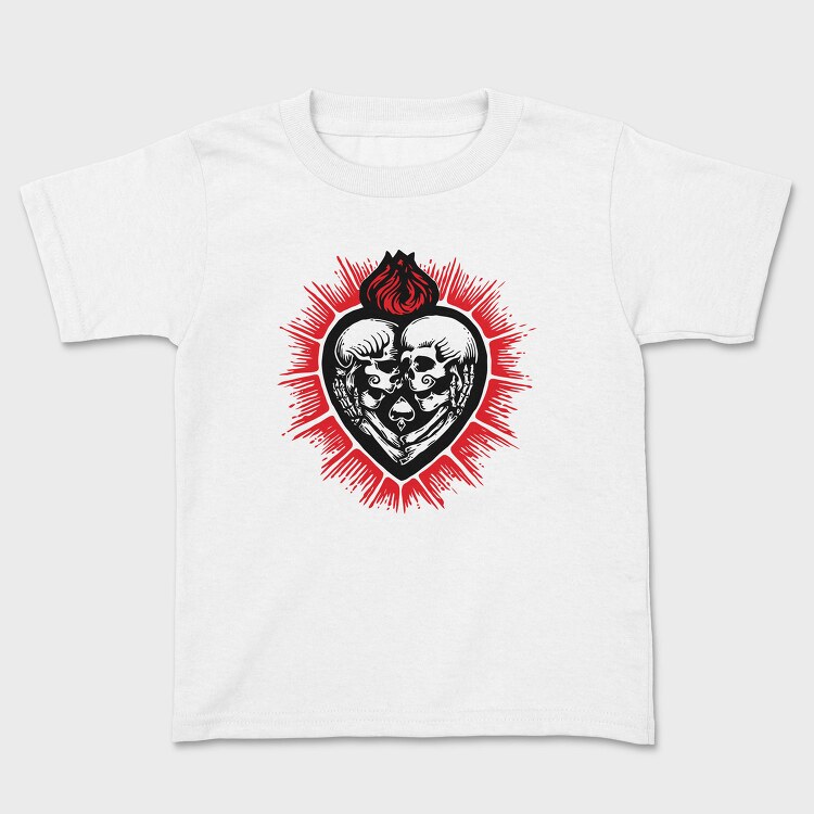 Skull Heart Fire, Tricou Copii