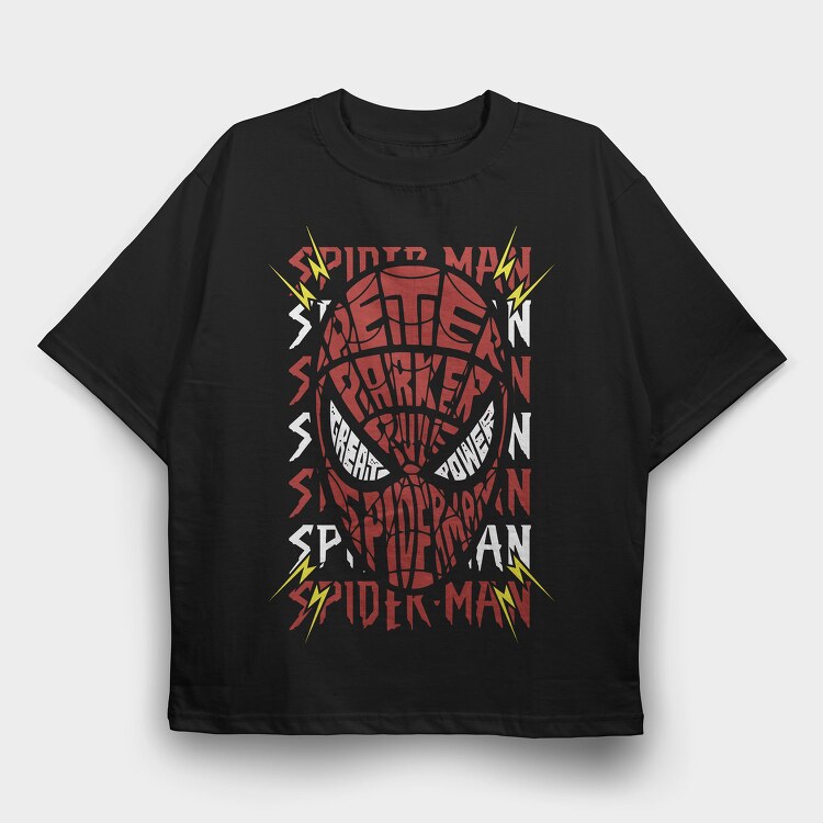 Spiderman Web Strike 1, Tricou Oversize Barbati (Unisex)