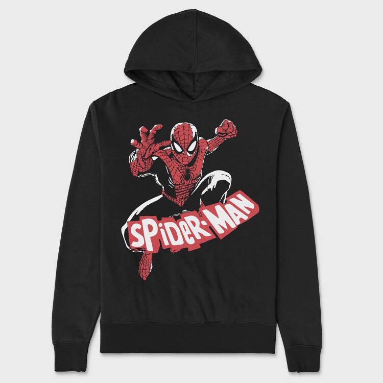 Spiderman Web Crawl, Hanorac Oversize Barbati (Unisex)