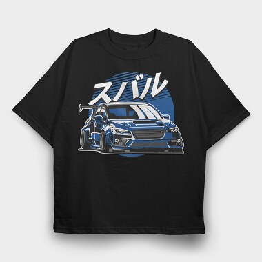 Subaru Drift Racer, Tricou Oversize Barbati (Unisex)