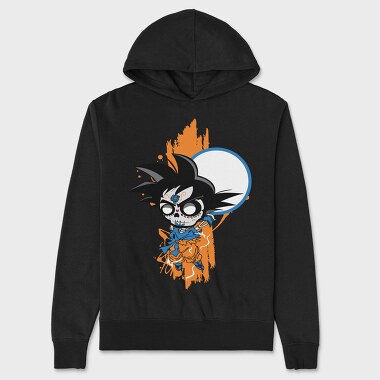 Sugar Skull Goku, Hanorac Oversize Barbati (Unisex)