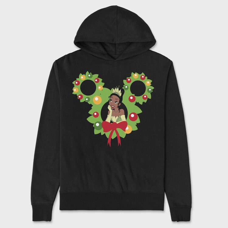 Tiana Holiday Wreath, Hanorac Oversize Barbati (Unisex)