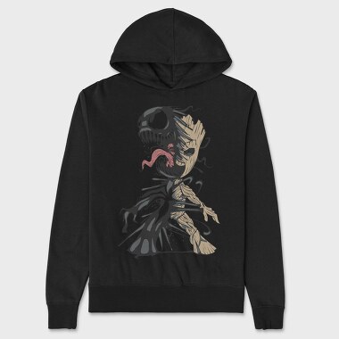 Venomized Groot, Hanorac Oversize Barbati (Unisex)
