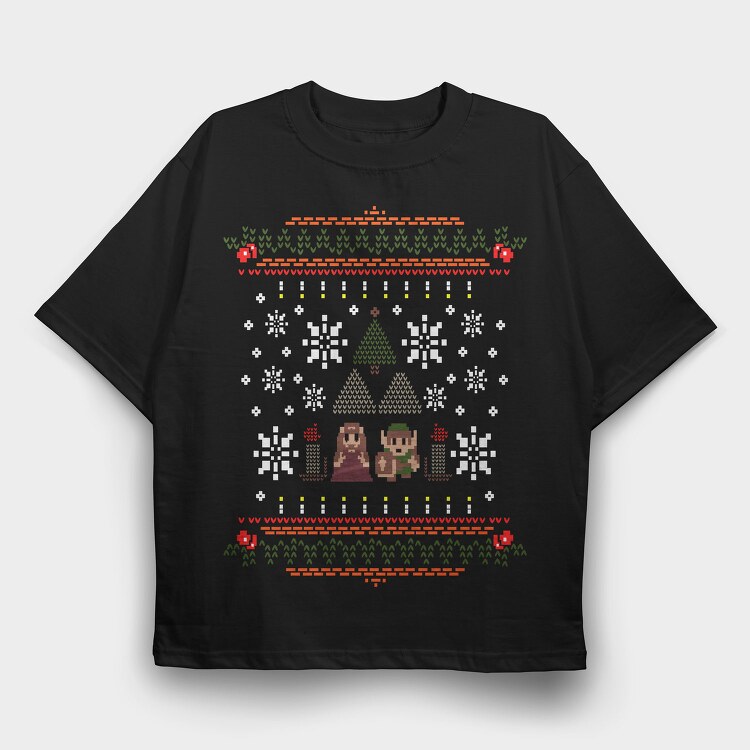 Zelda Holiday Sweater, Tricou Oversize Barbati (Unisex)