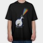 Rainbow Burst, Tricou Oversize Barbati (Unisex)