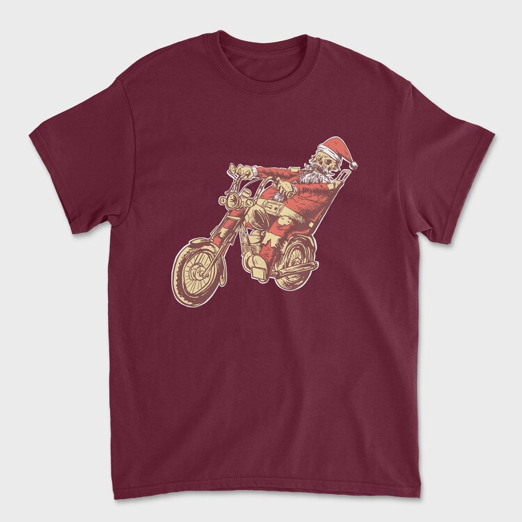 Santa Motorbike, Tricou Barbati (Unisex)