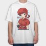 Ranma Half Red, Tricou Oversize Barbati (Unisex)