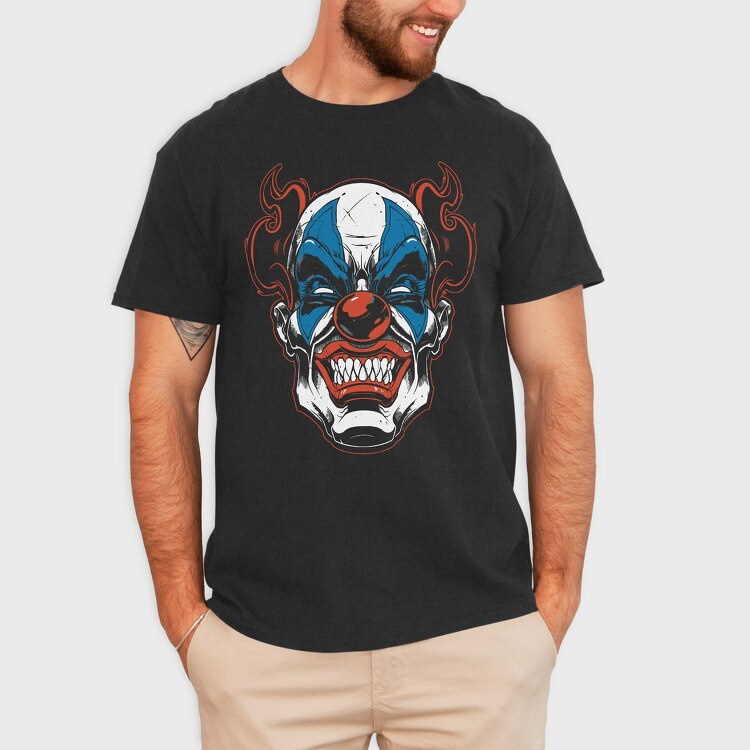 Clown Face Scream, Tricou Barbati (Unisex)
