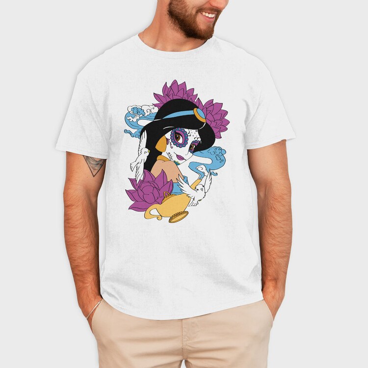 Sugar Skull Jasmine, Tricou Barbati (Unisex)