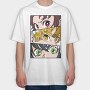 Anime Eyes, Tricou Oversize Barbati (Unisex)