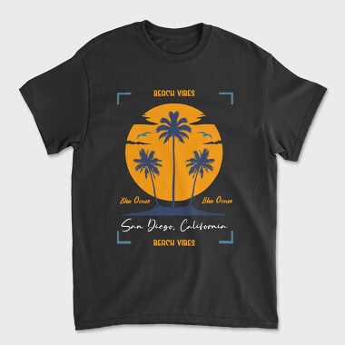 Beach Vibes Blue Ocean, Tricou Barbati (Unisex)