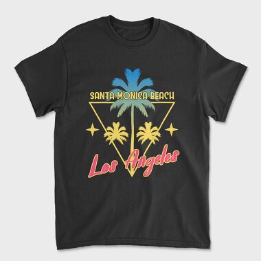 Santa Monica Beach, Tricou Barbati (Unisex)