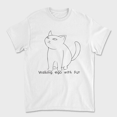 Walking Ego With Fur, Tricou Barbati (Unisex)