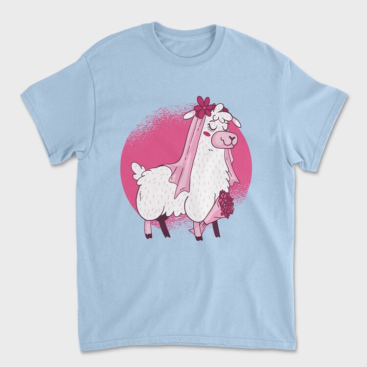 Llama Bride, Tricou Barbati (Unisex)